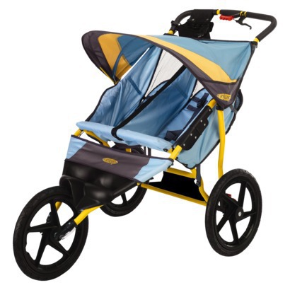 Run Around Fixed Wheel Double Stroller