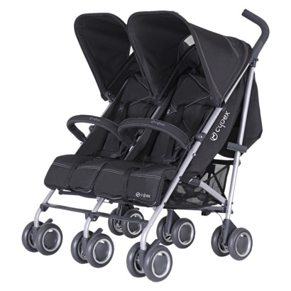 Cybex Pure Black Twinyx Double Stroller